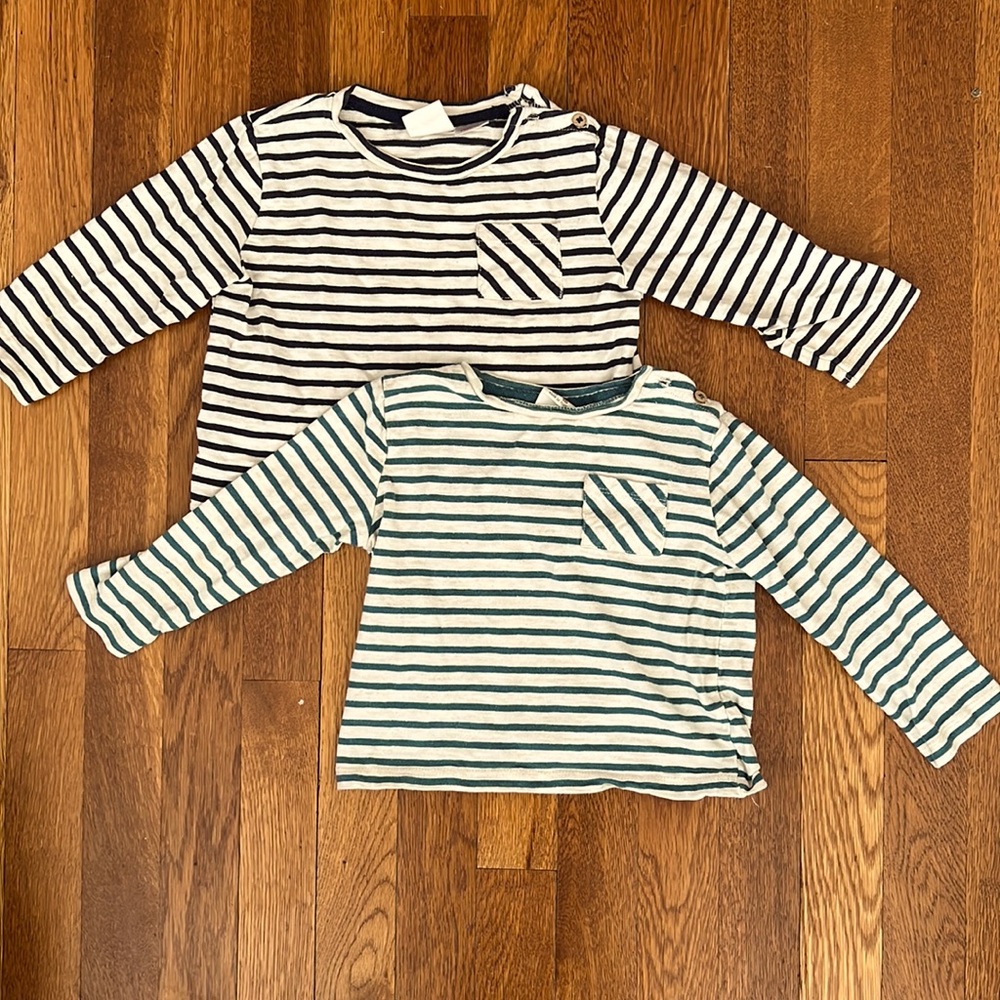 Zara lot of 2 striped shirts (2-3 years)